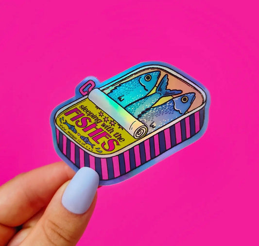 Sardines in A Tin Retro Fish Sticker