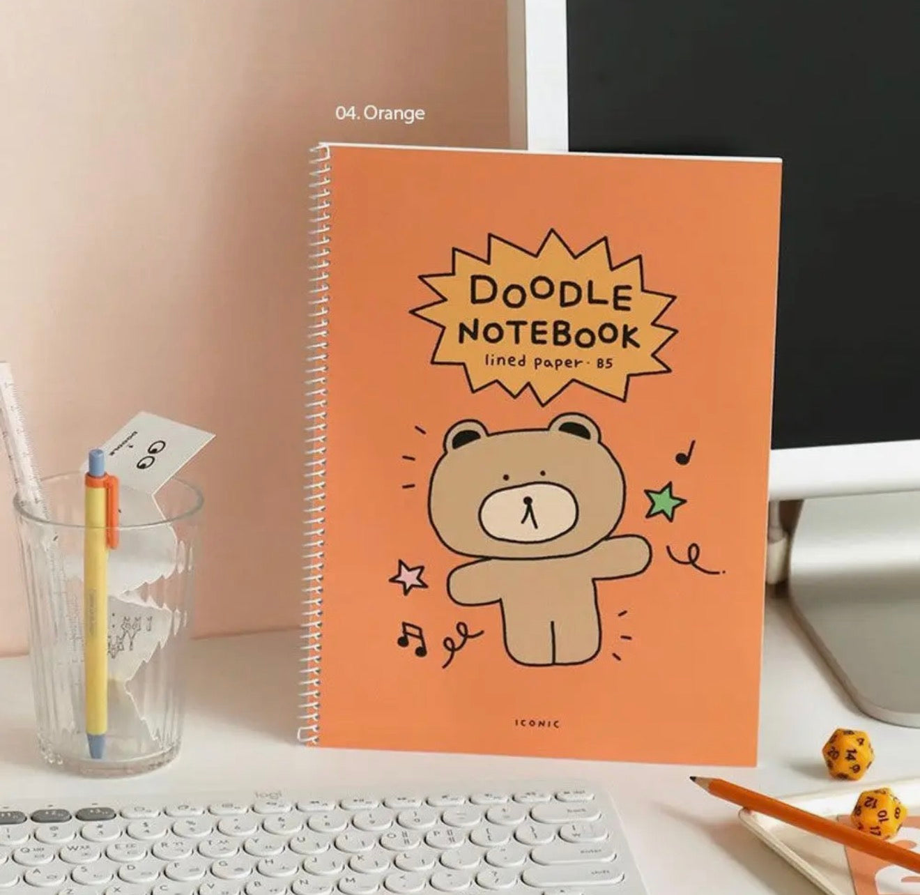 Iconic Doodle B5 Spiral Notebook - Lined