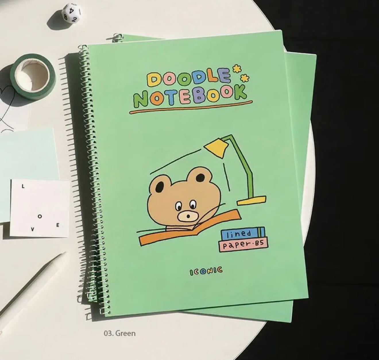 Iconic Doodle B5 Spiral Notebook - Lined