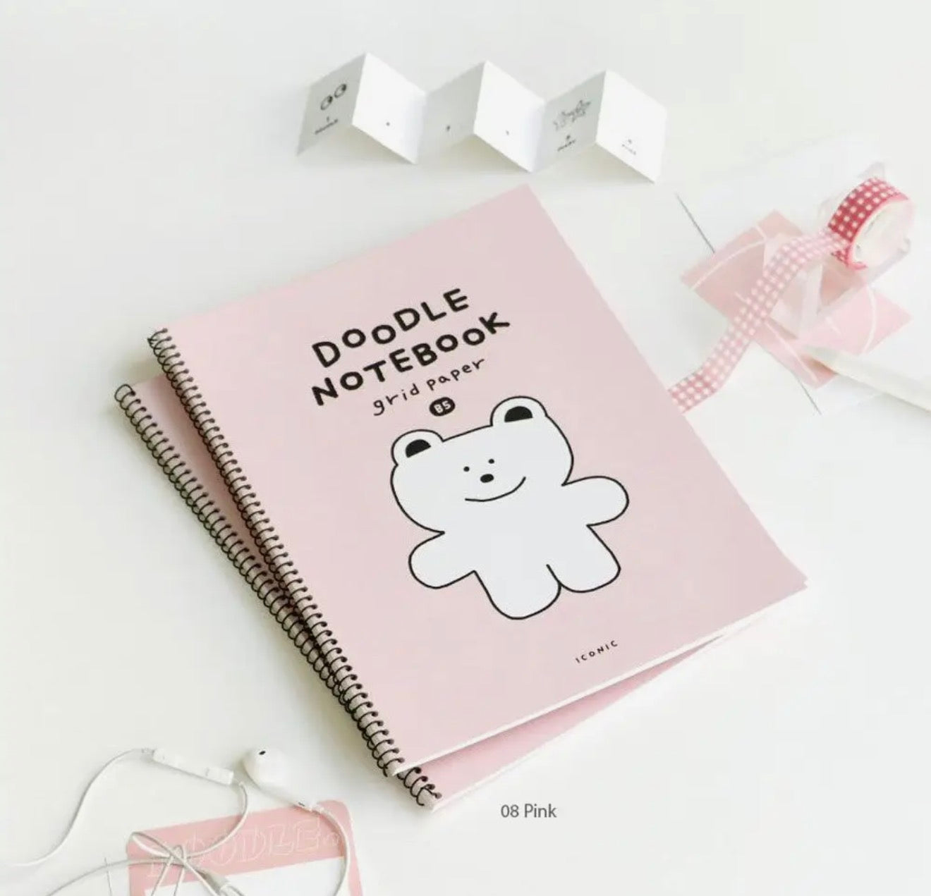 Iconic Doodle B5 Spiral Notebook - Grid
