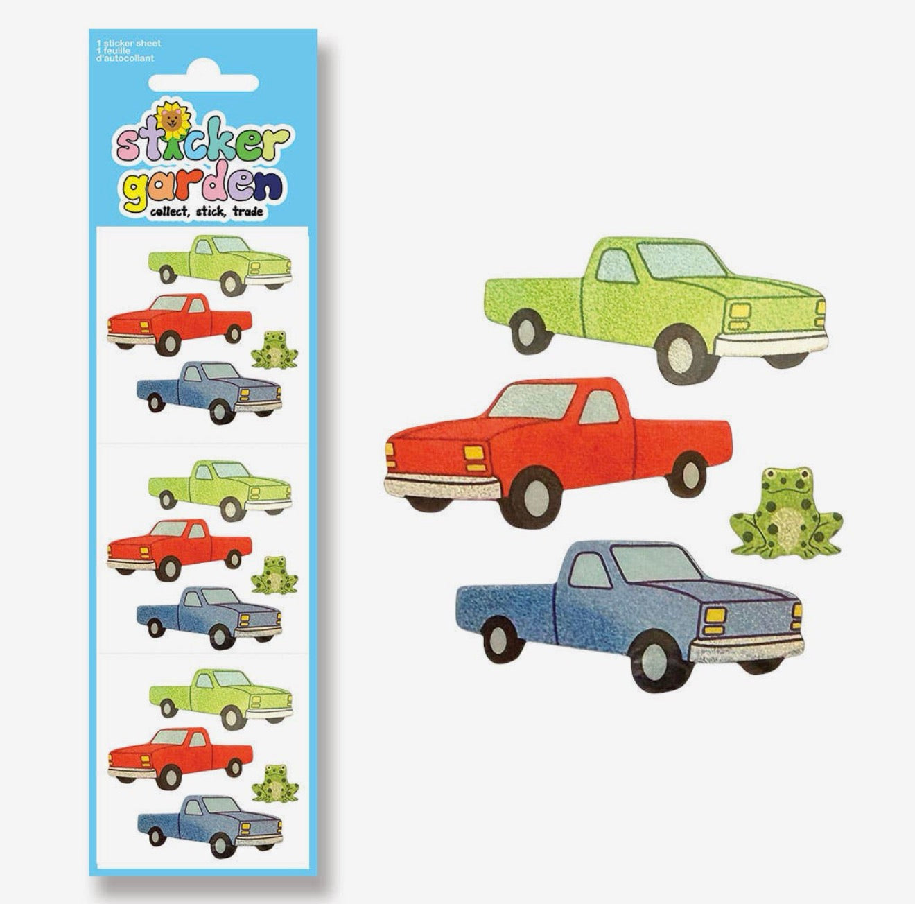 Glitter Toad and Truck Stickers