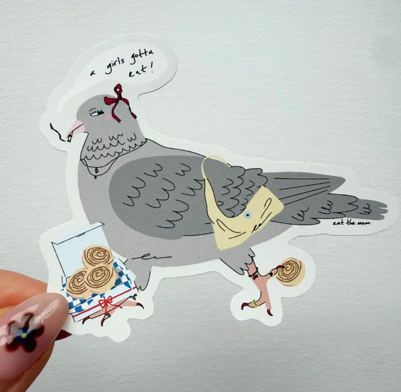 Pigeon Glitter Gloss Sticker Die Cut Sticker