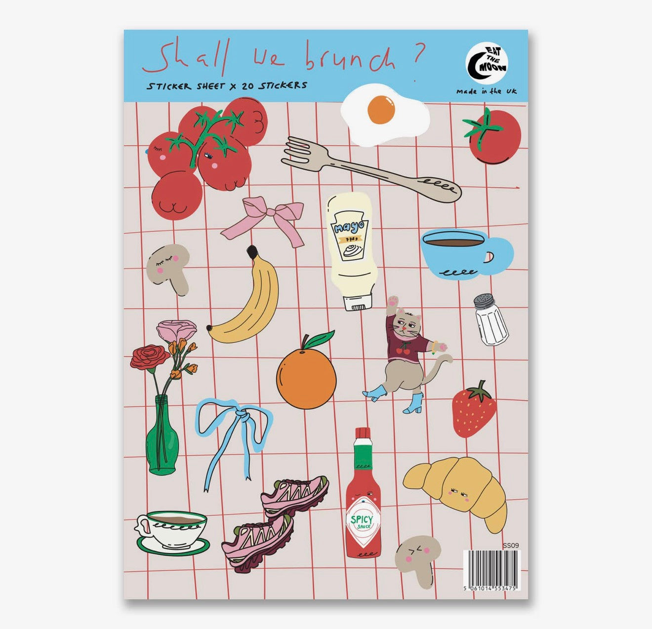 Shall We Brunch? A6 Sticker Sheet - 20 Mini Stickers