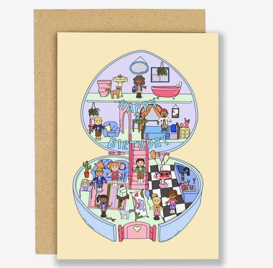 Polly's Birthday House Party Card