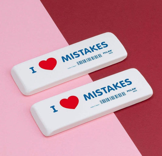 Milan 4806 I Love Mistakes Extra-Large Eraser