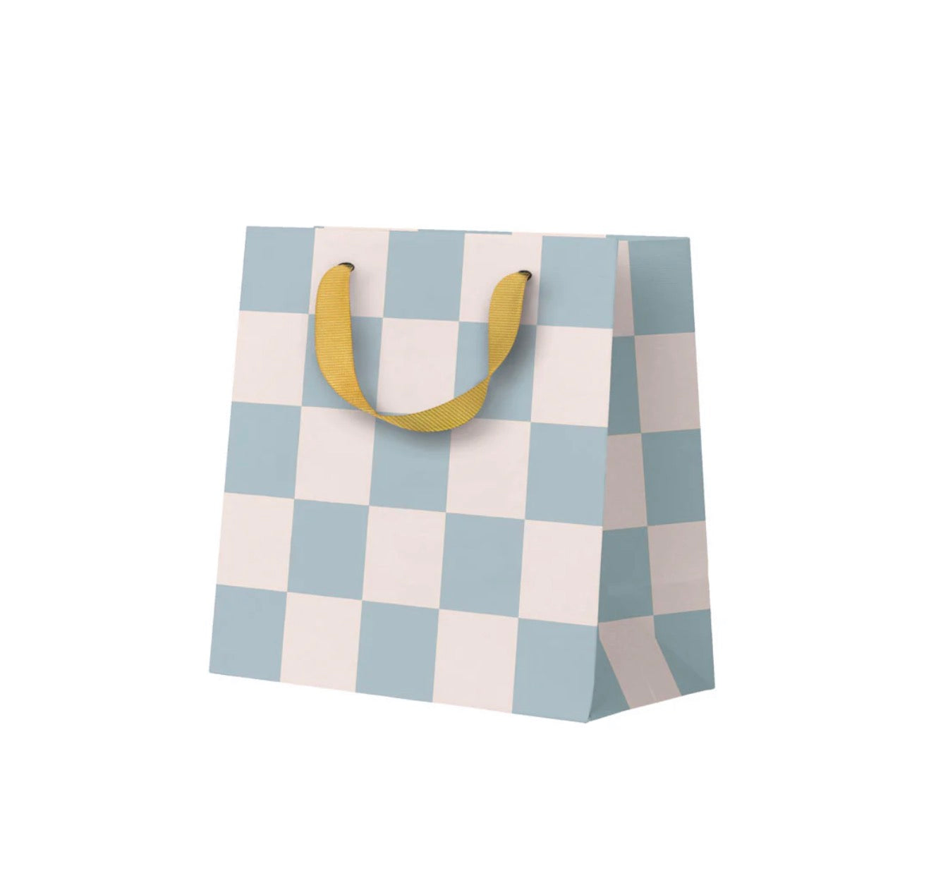 Pale Blue Checkerboard Small Gift Bag