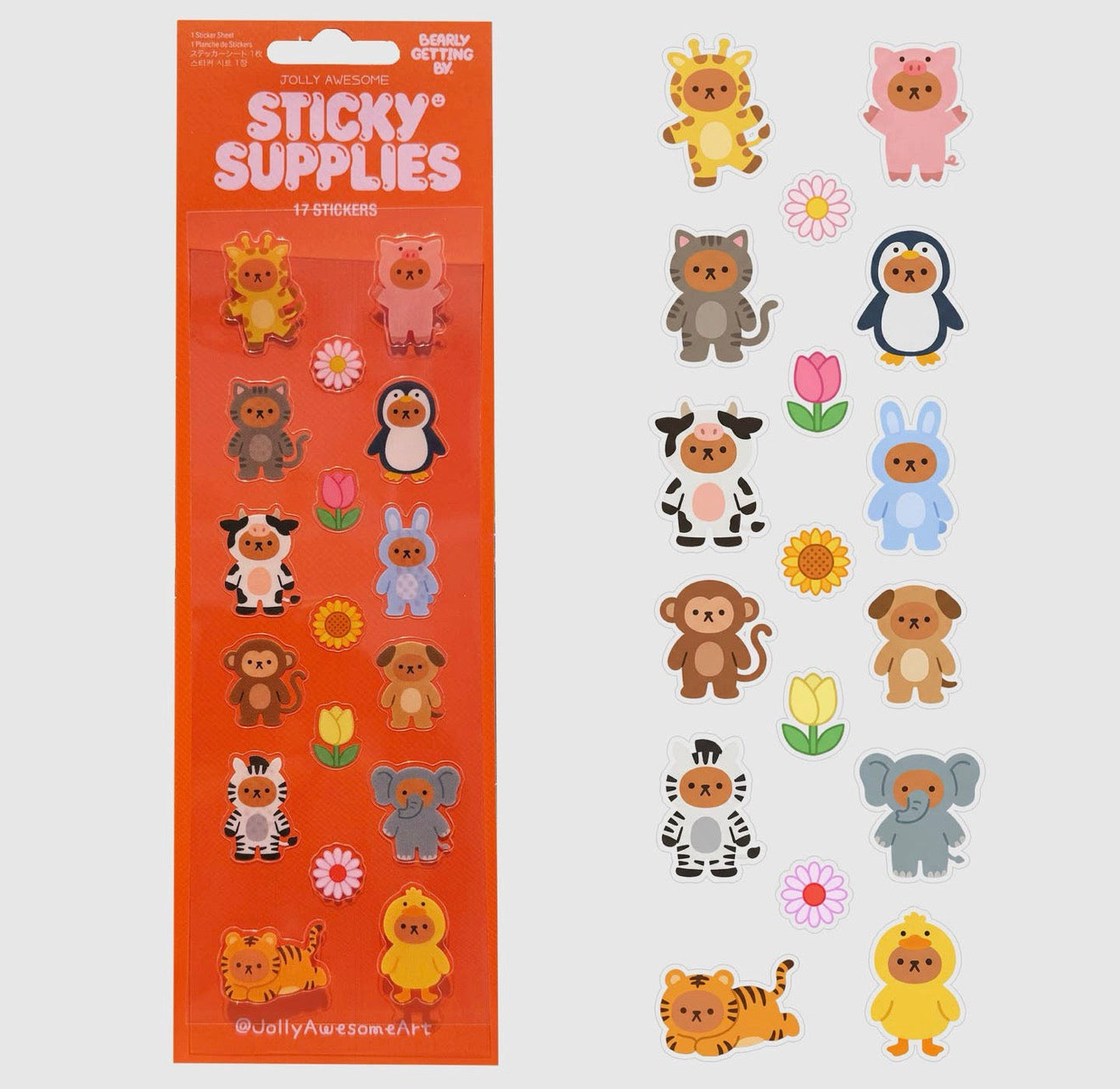 Bearly Getting By Animals Sticker Sheet