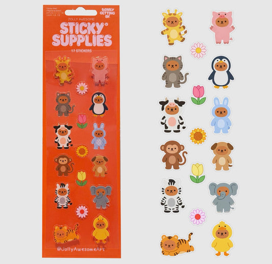Bearly Getting By Animals Sticker Sheet