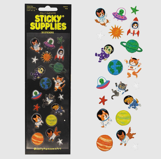 Space Animals Sticker Sheet