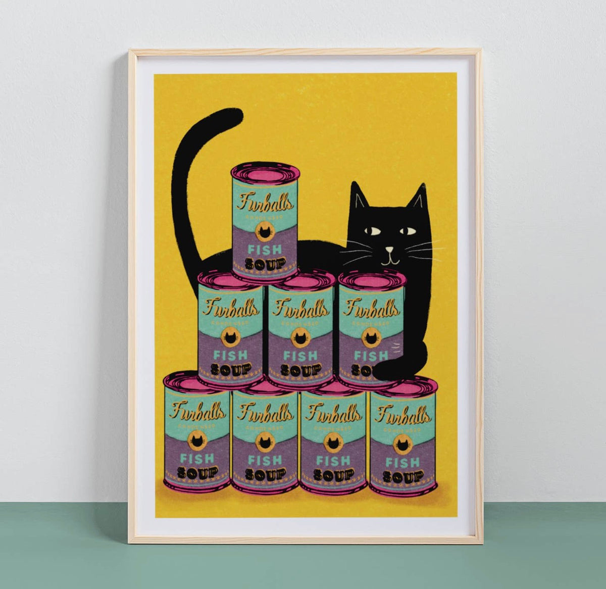 Andy Pawhol Fish Tins Cat Print