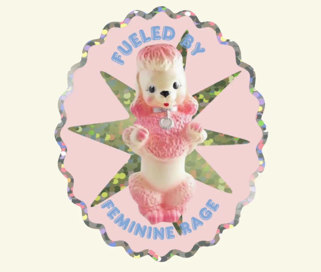 Poodle Glitter Sticker