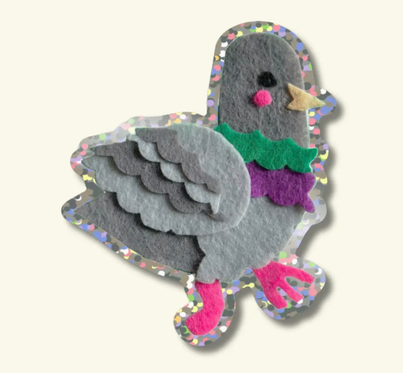Pigeon Glitter Sticker