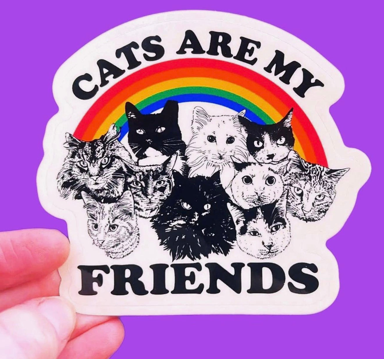 Cats Are My Friends Sticker