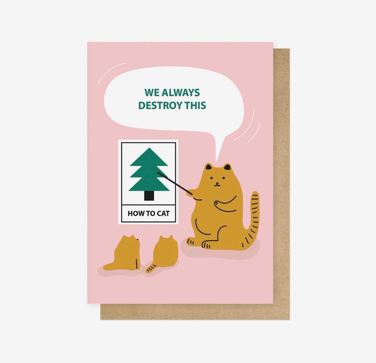 Cats Planning Christmas Greetings Card
