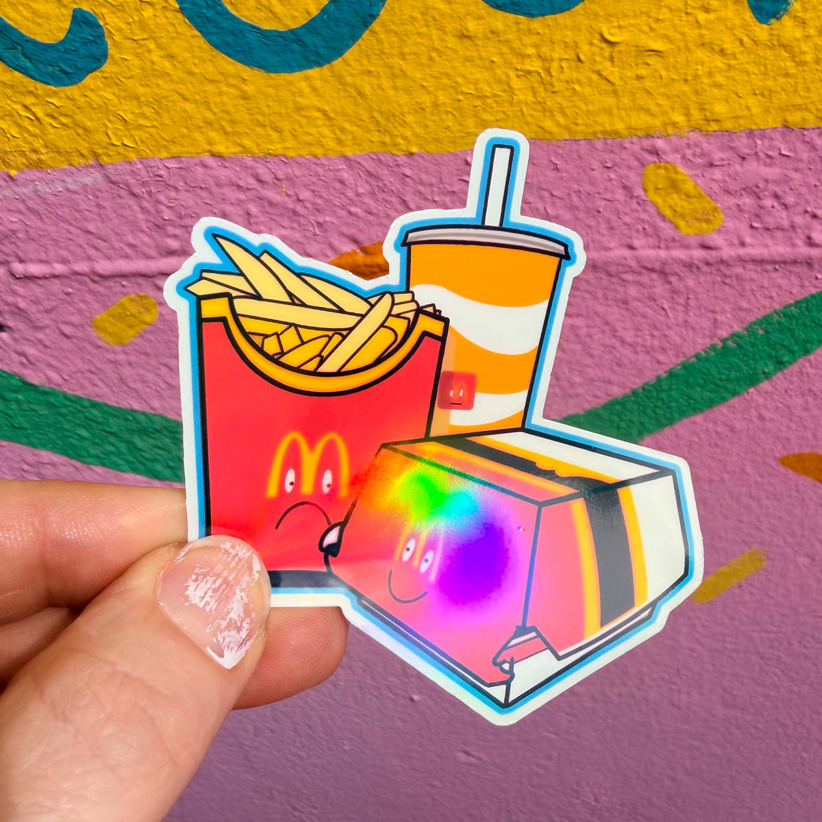 Happy/Sad Take Away Sticker