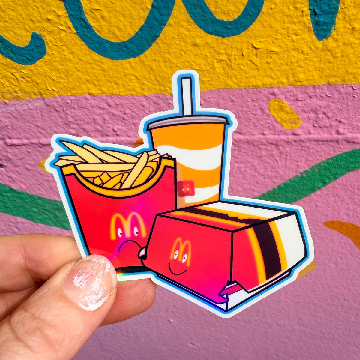 Happy/Sad Take Away Sticker