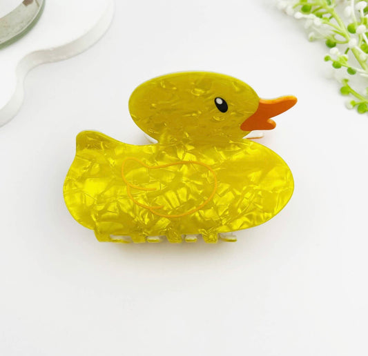 Yellow Duck Hair Claw