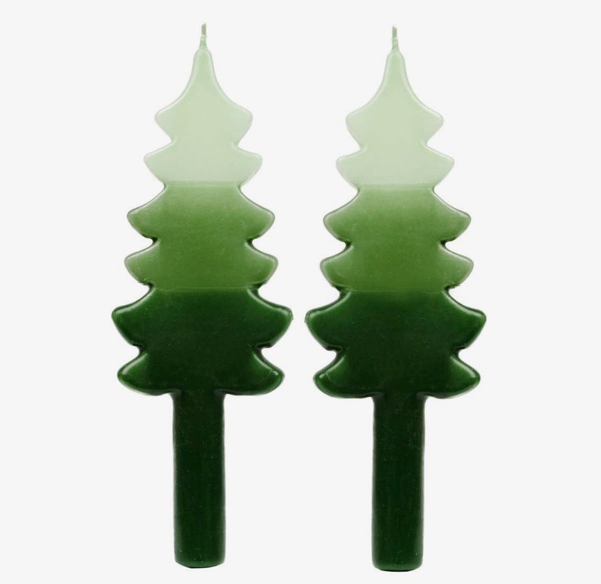 Green Christmas Tree Shaped Candles