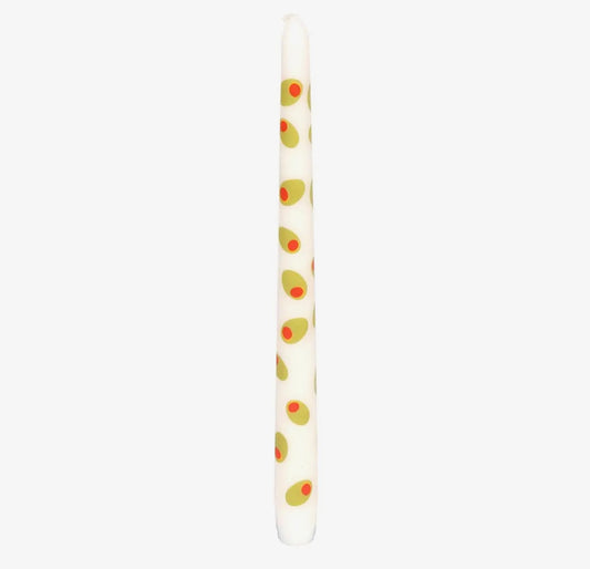 Olive Taper Dinner Candles
