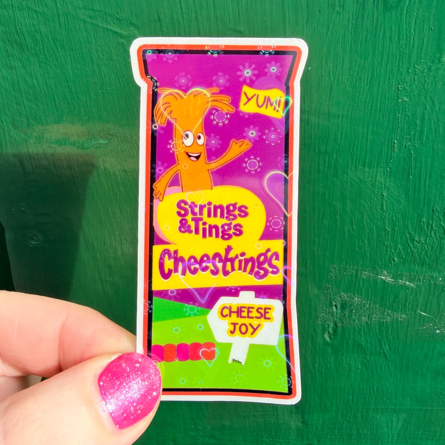 Cheese Strings Sticker
