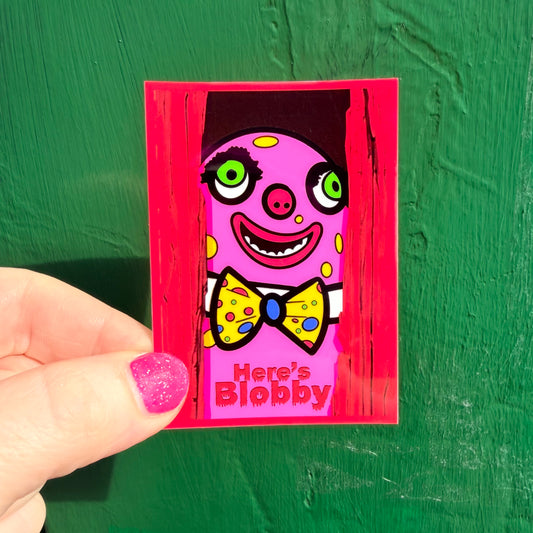 Here's Blobby Sticker