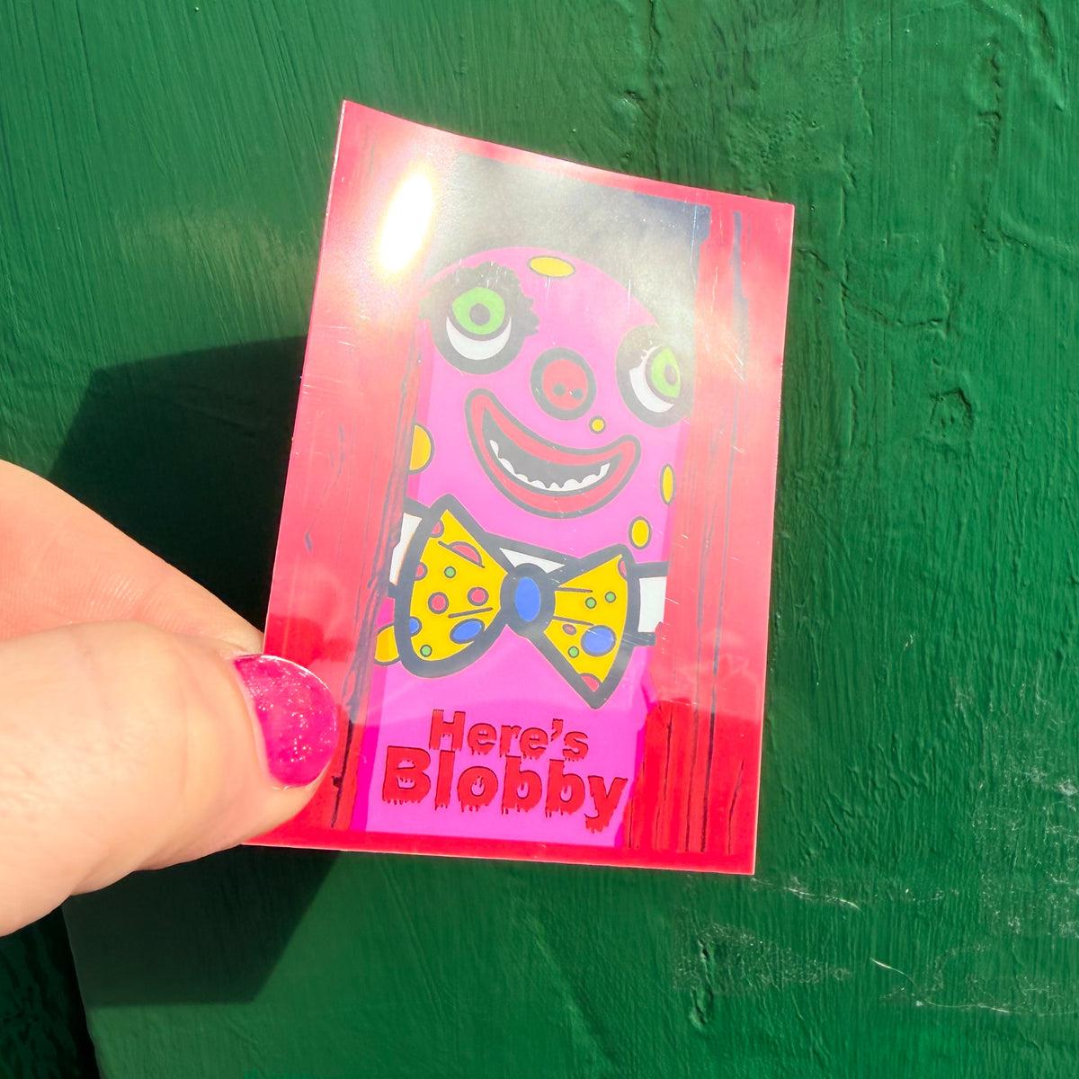 Here's Blobby Sticker