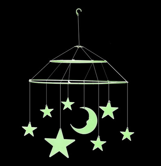 Glow in the Dark Hanging Mobile - Moon and Stars