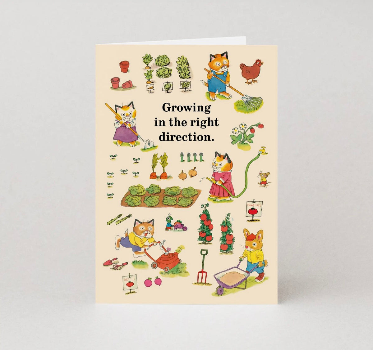 Growing in the Right Direction Greetings Card
