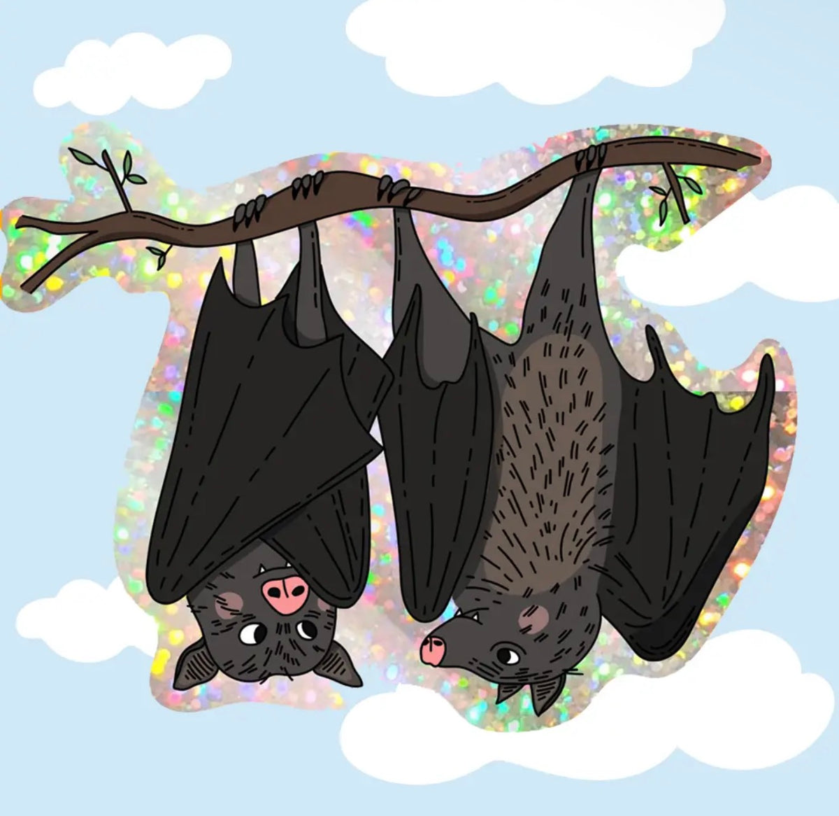 Bats Glitter Vinyl Sticker