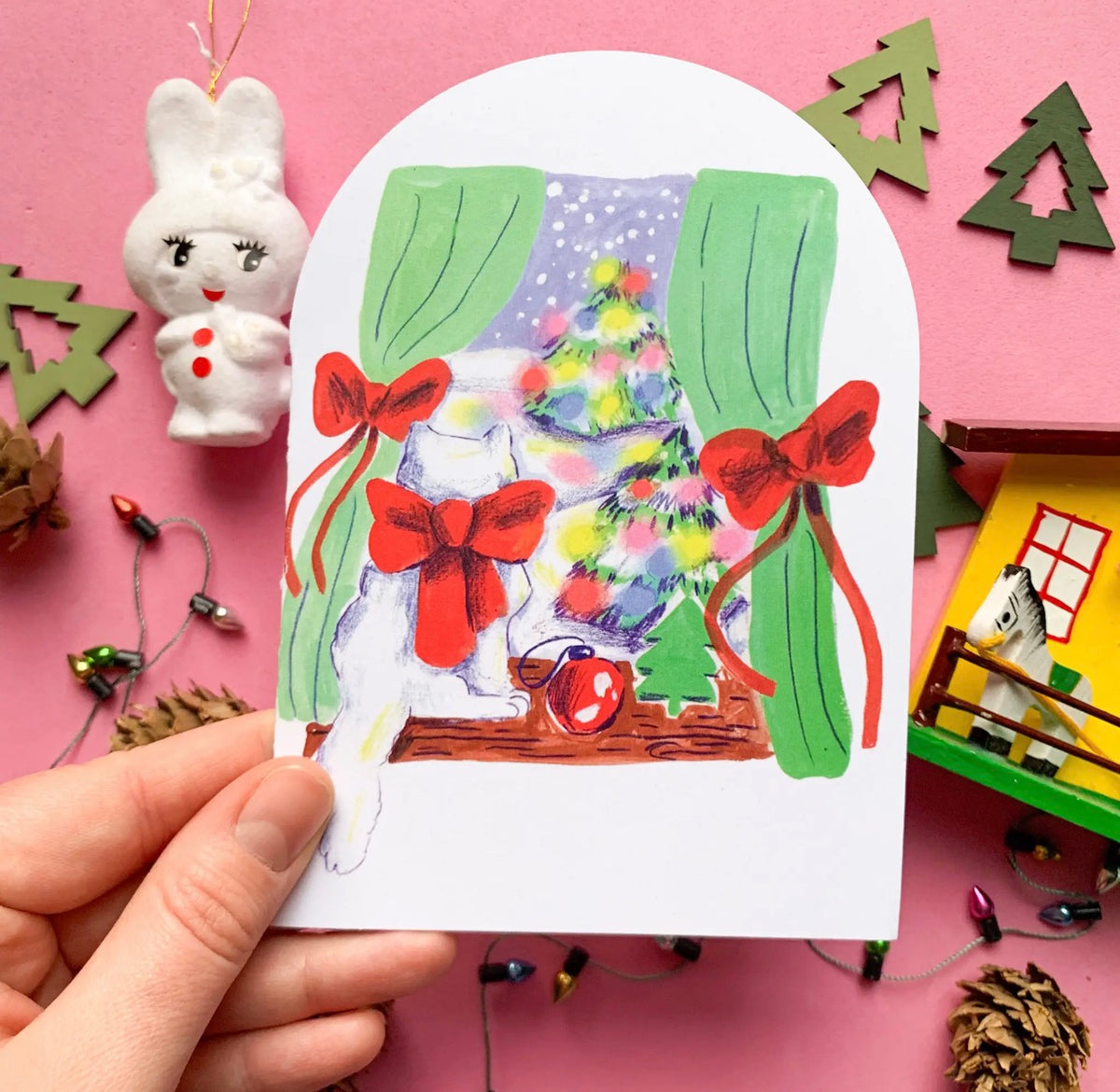 Mochi Cat Christmas Card