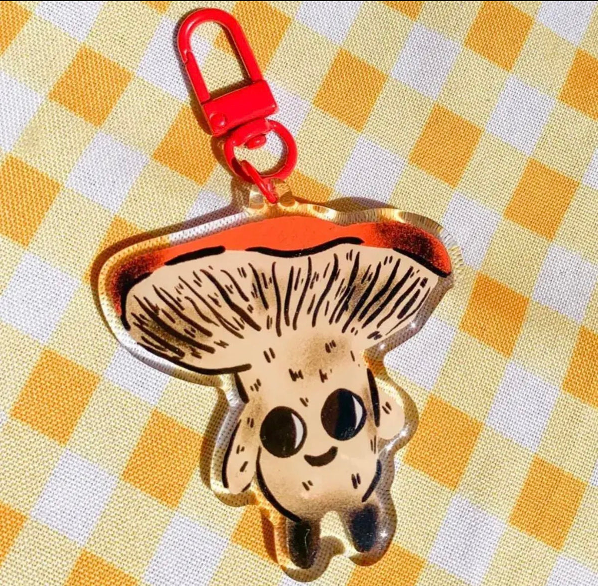 Mushroom Acrylic Keychain Charm