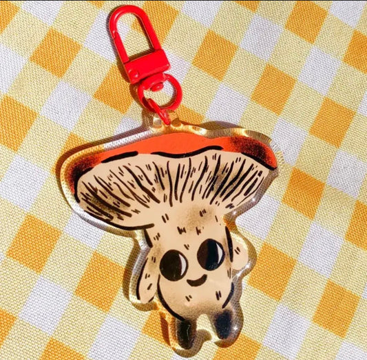 Mushroom Acrylic Keychain Charm