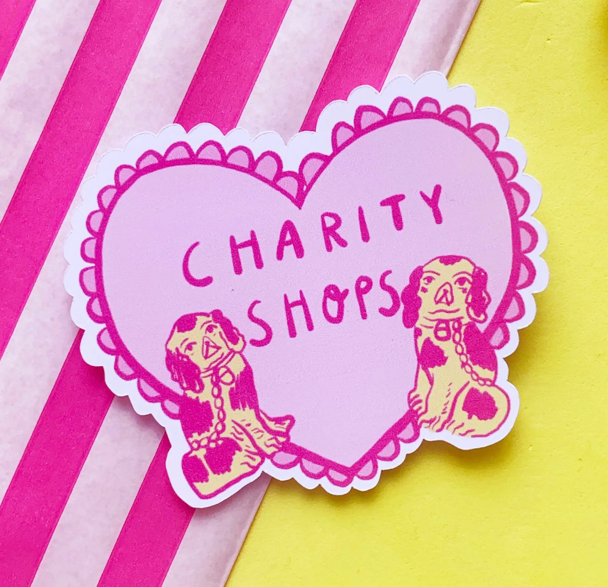 Charity Shops Matt Paper Sticker