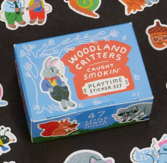 Woodland Critters Caught Smokin' Playtime Sticker Set