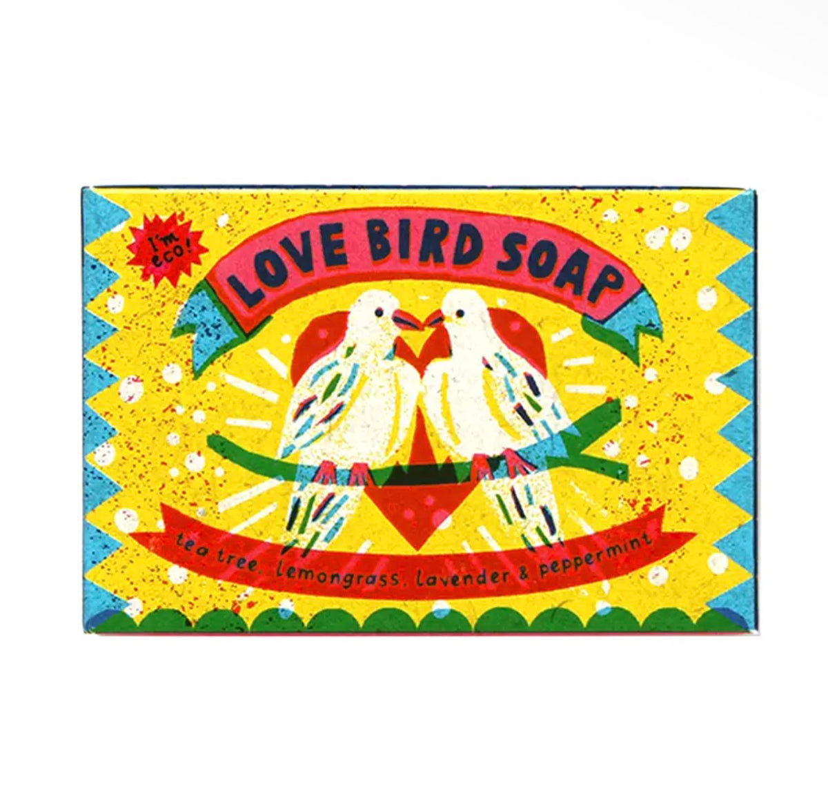 Love Bird Tea Tree, Lemongrass, Lavender & Peppermint Natural Handmade Soap Bar