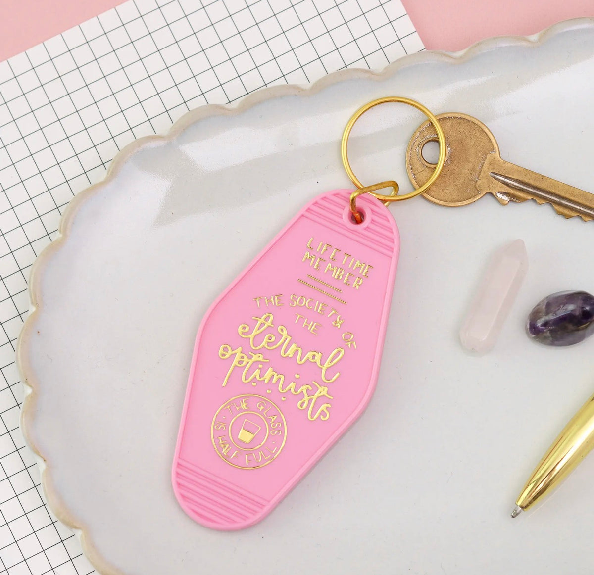 Society of the Eternal Optimists Keyring
