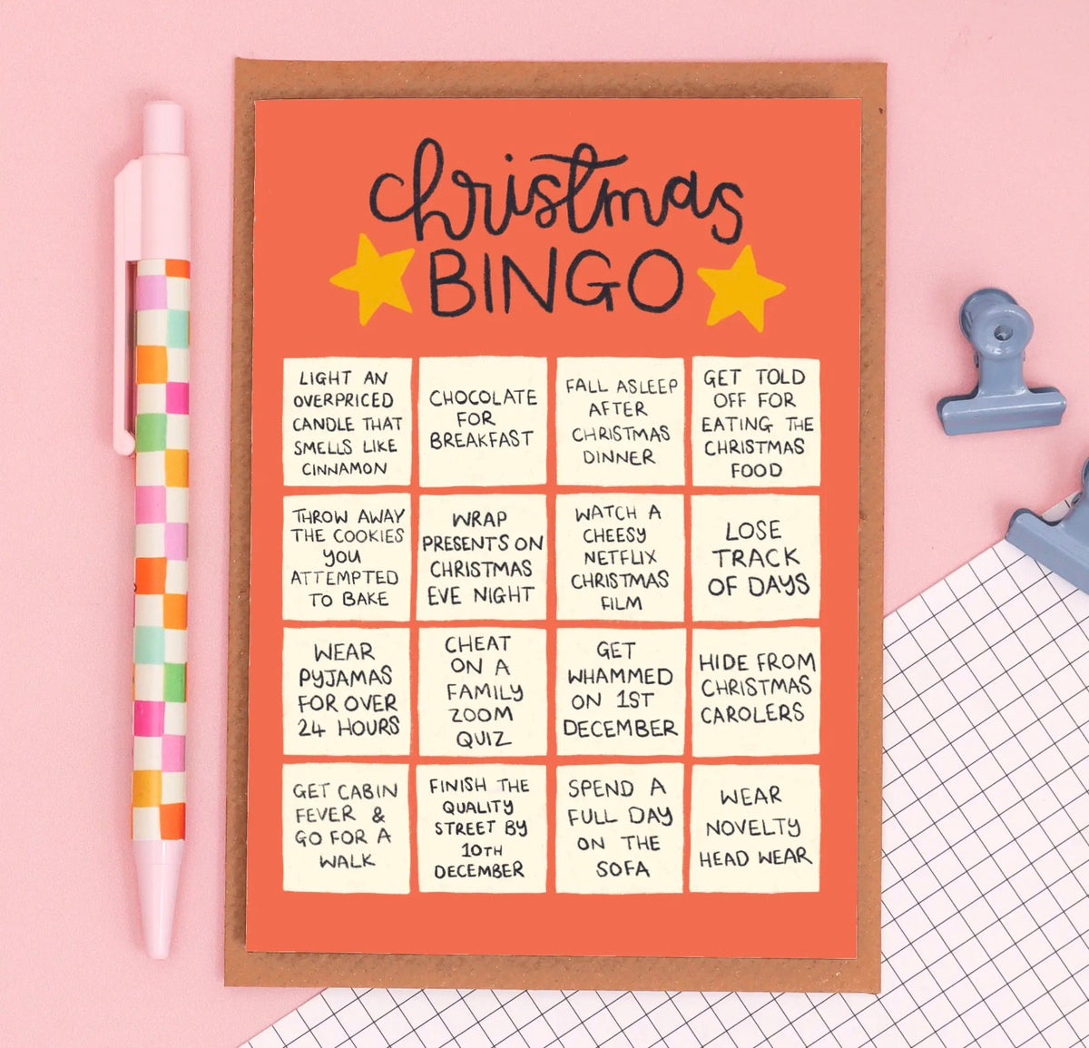 Christmas Bingo Christmas Card