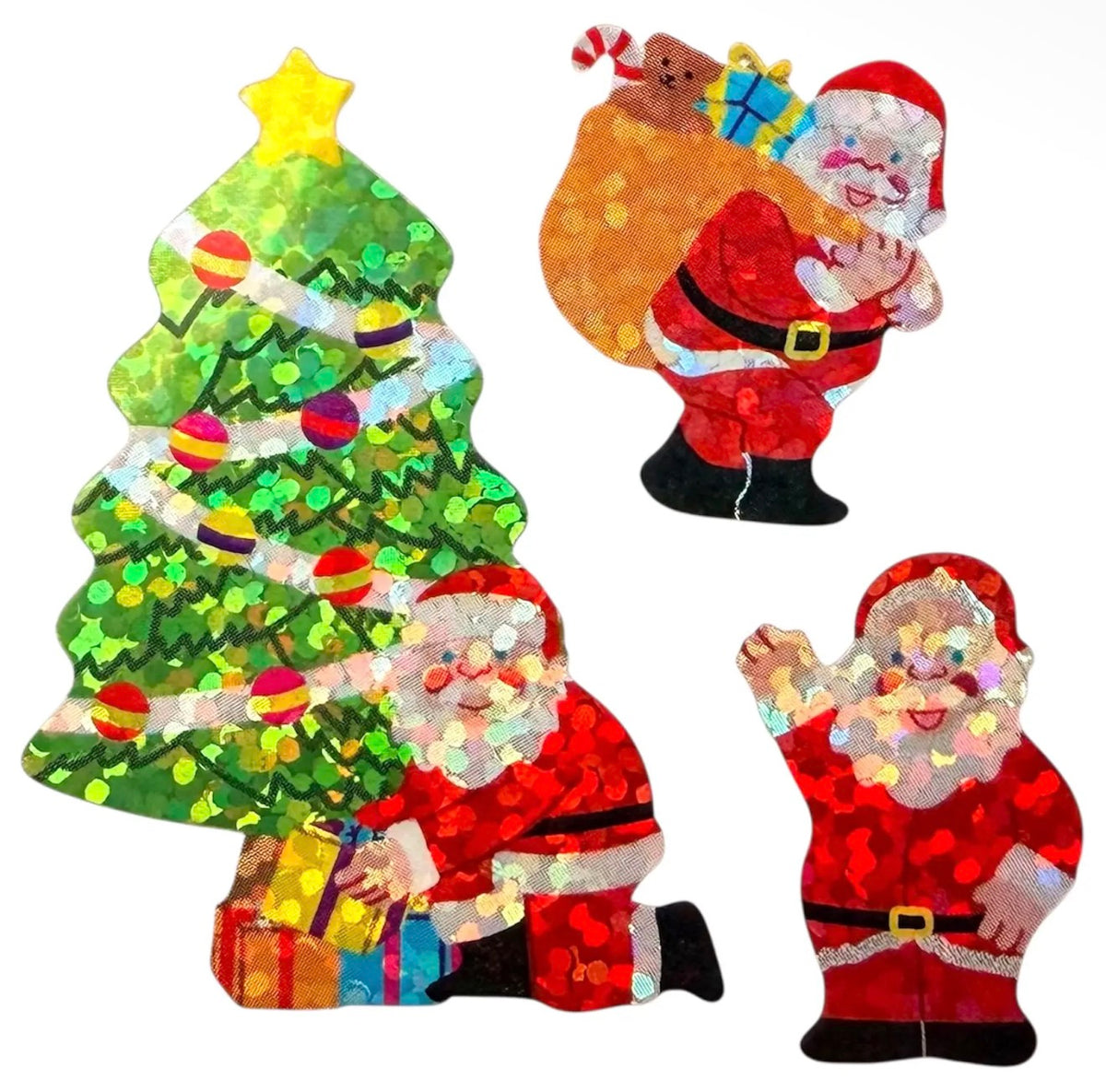 Sparkle Jolly Ol' Santa Christmas Sticker Sheet