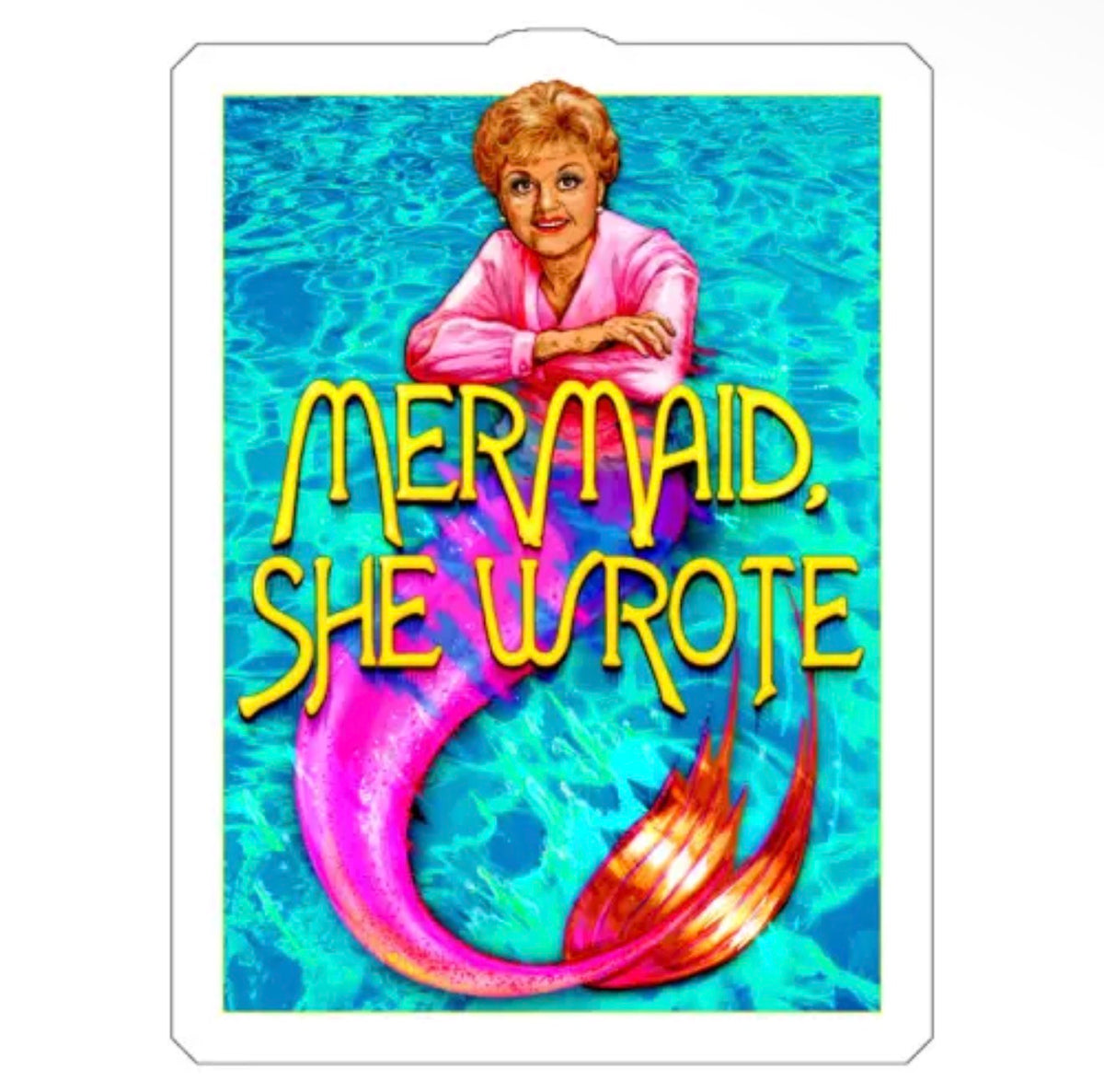Mermaid, She Wrote Die Cut Stickers