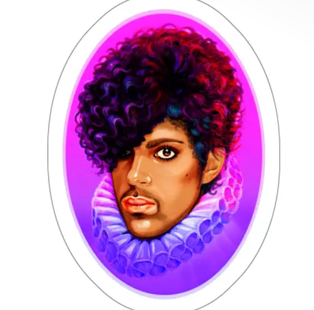 Purple Ruffles Die Cut Stickers