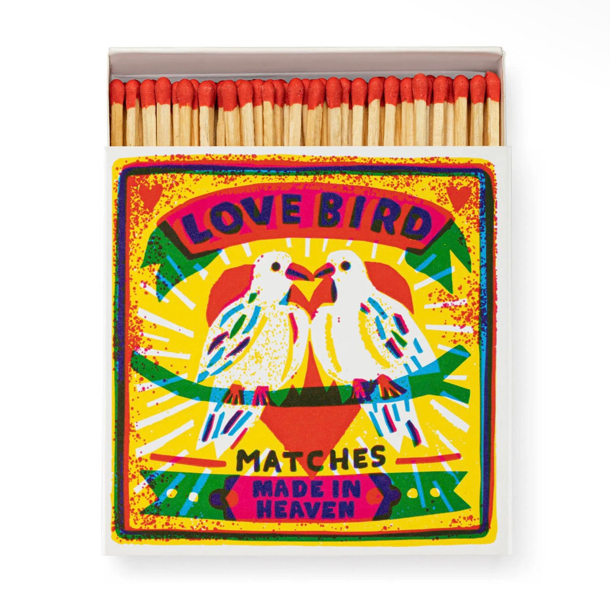 Love Birds Square Safety Matches