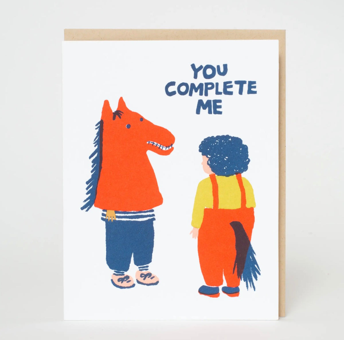 You Complete Me Letterpress Greeting Card
