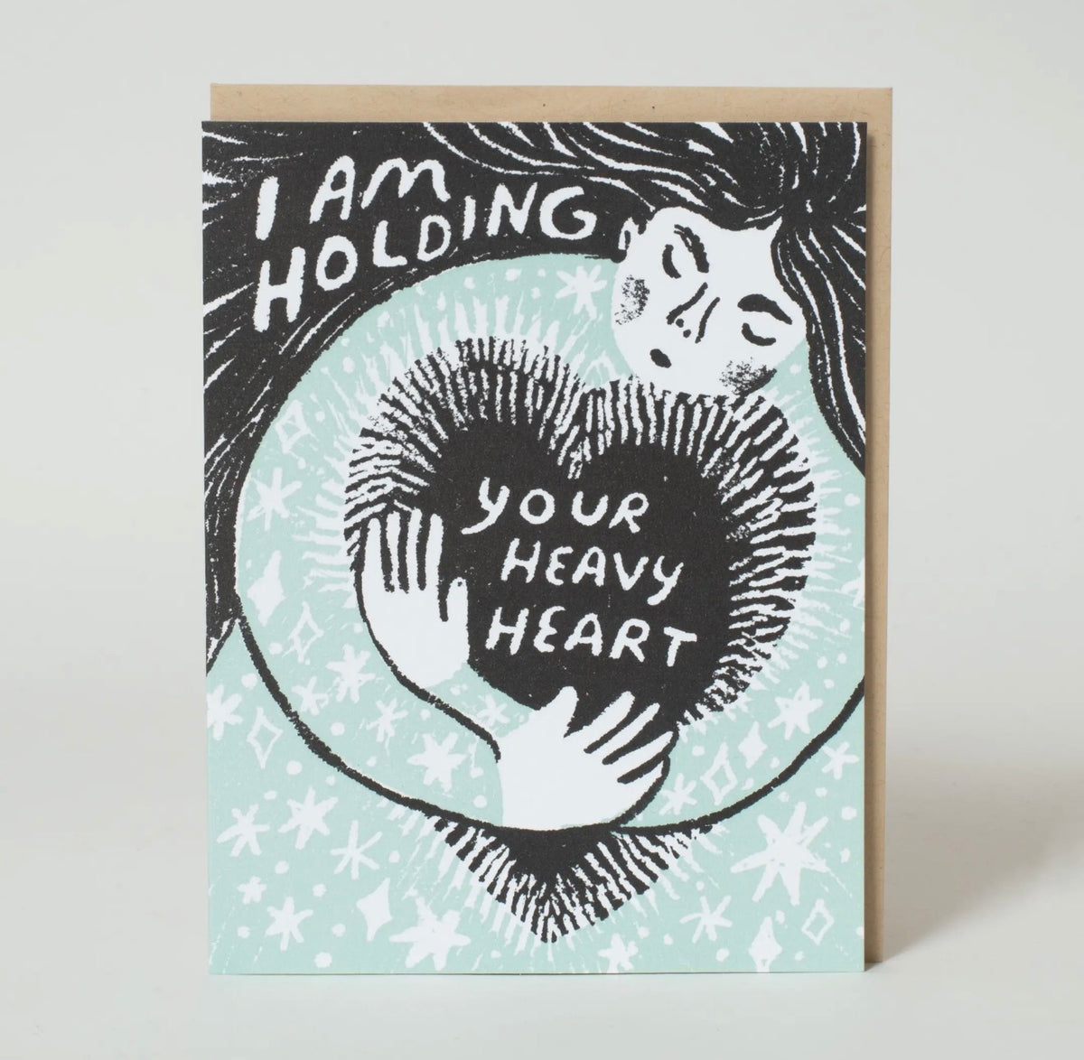 Holding Your Heart Letterpress Greeting Card