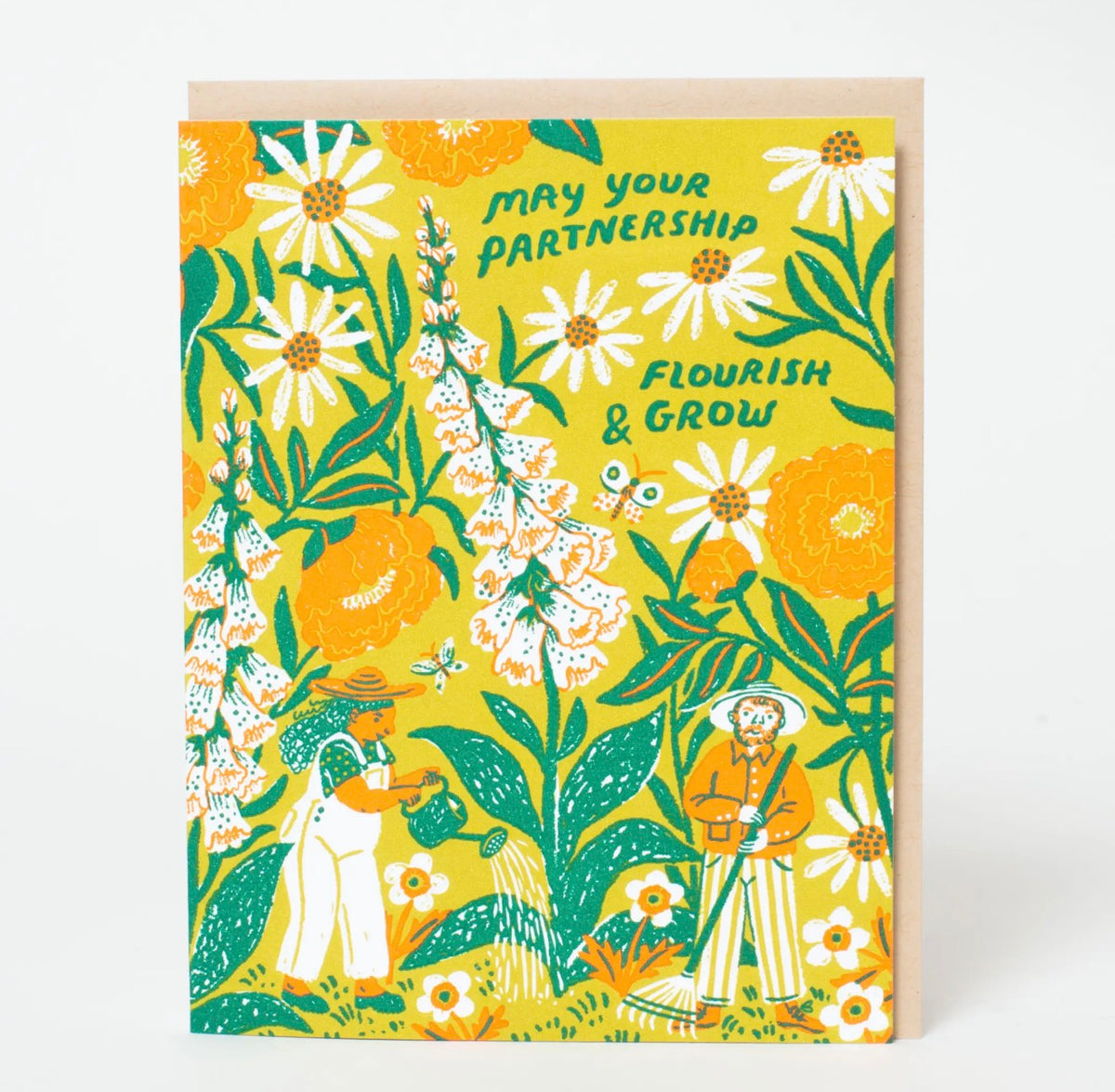 Flourishing Partnership Letterpress Greeting Card