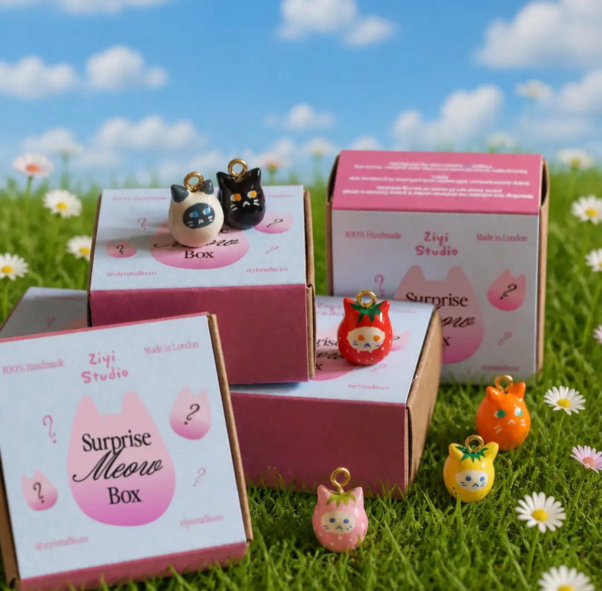 Surprise Meow Box — Handmade Blind Box Cat Charm