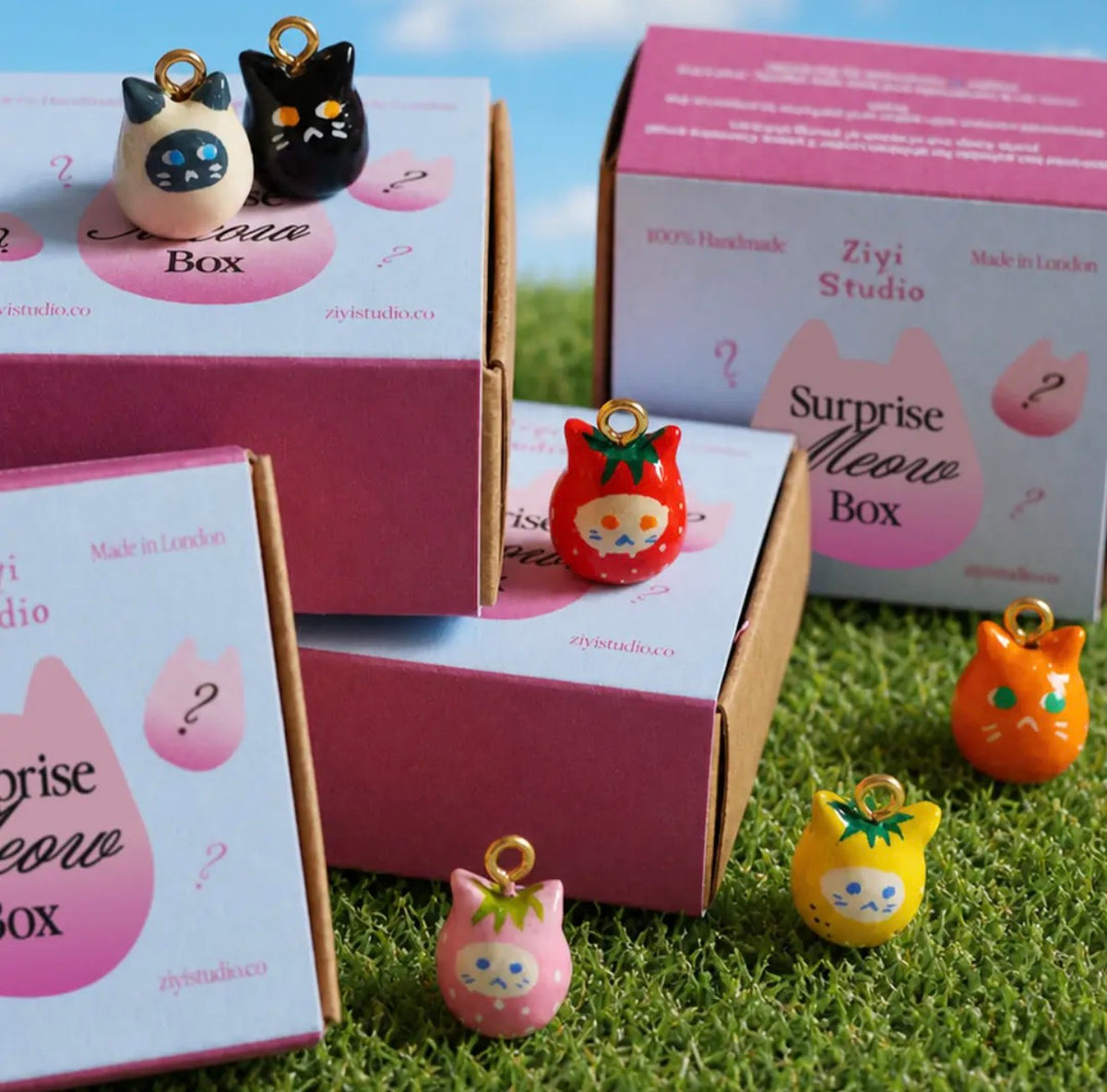 Surprise Meow Box — Handmade Blind Box Cat Charm