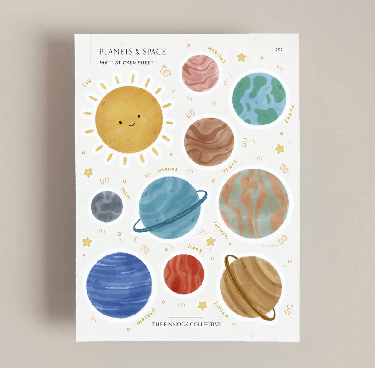 Planets in Space Sticker Sheet