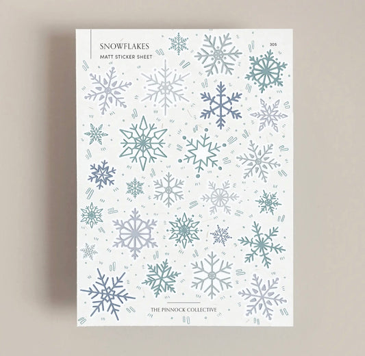 Christmas Snowflakes Sticker Sheet