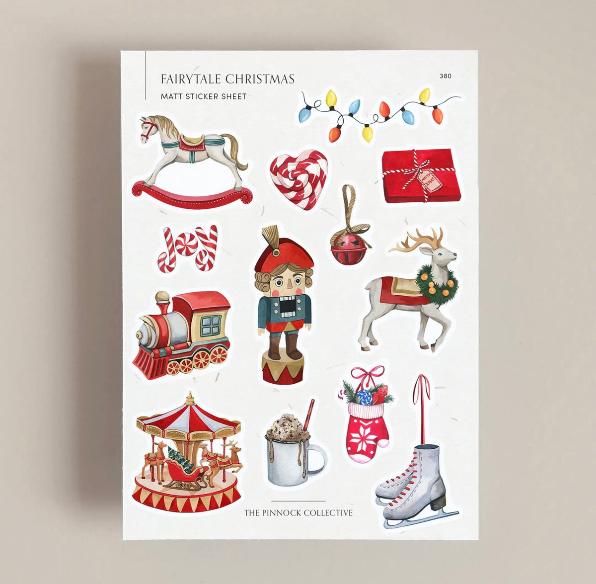 Watercolour Fairytale Christmas Themed Sticker Sheet