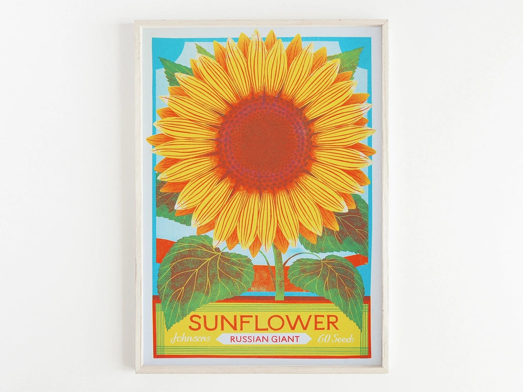 Sunflower A3 Risograph Print